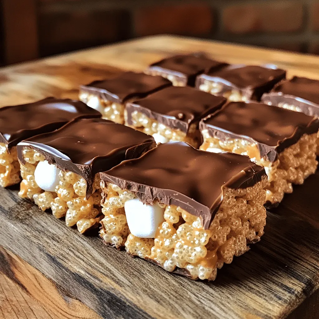 Chocolate Peanut Butter Rice Krispie Treats Delight