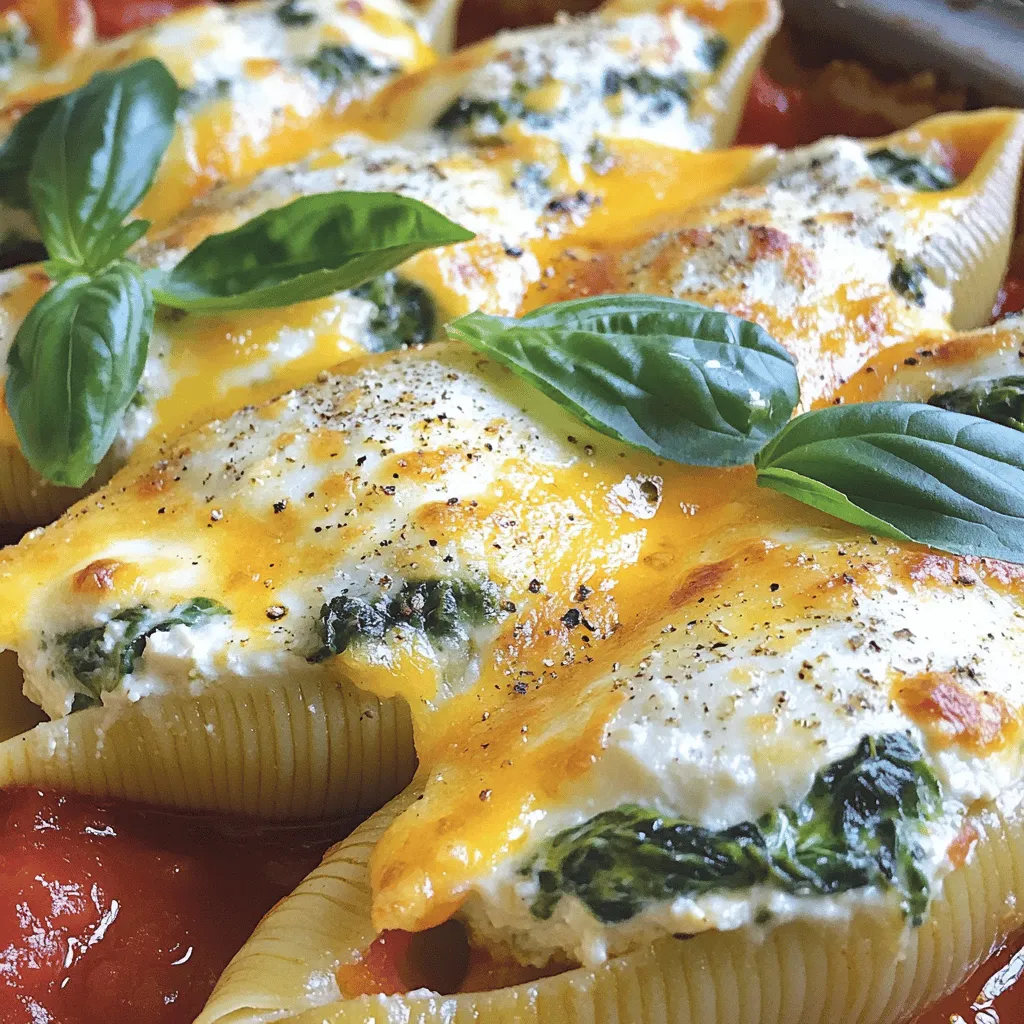 Cheesy Spinach Stuffed Shells Flavorful Pasta Delight