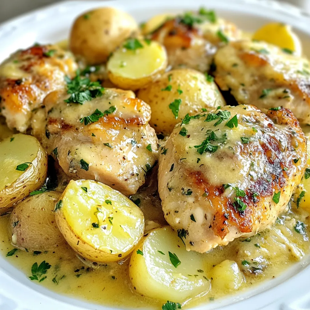 Slow Cooker Parmesan Garlic Chicken and Potatoes Delight