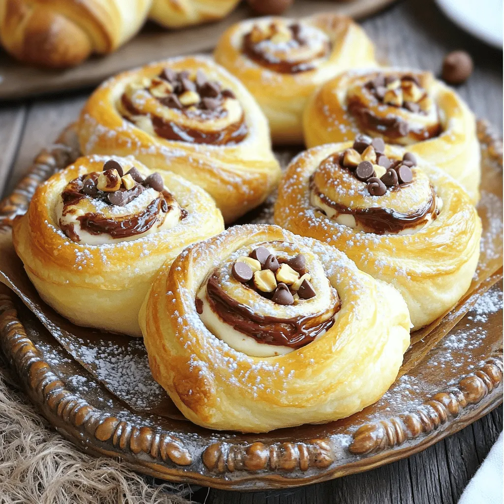 Nutella Rolls with Cream Cheese Delightful Dessert