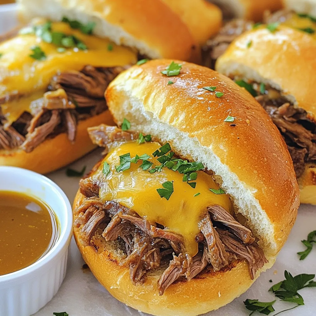 Slow Cooker French Dip Sandwiches Juicy and Flavorful