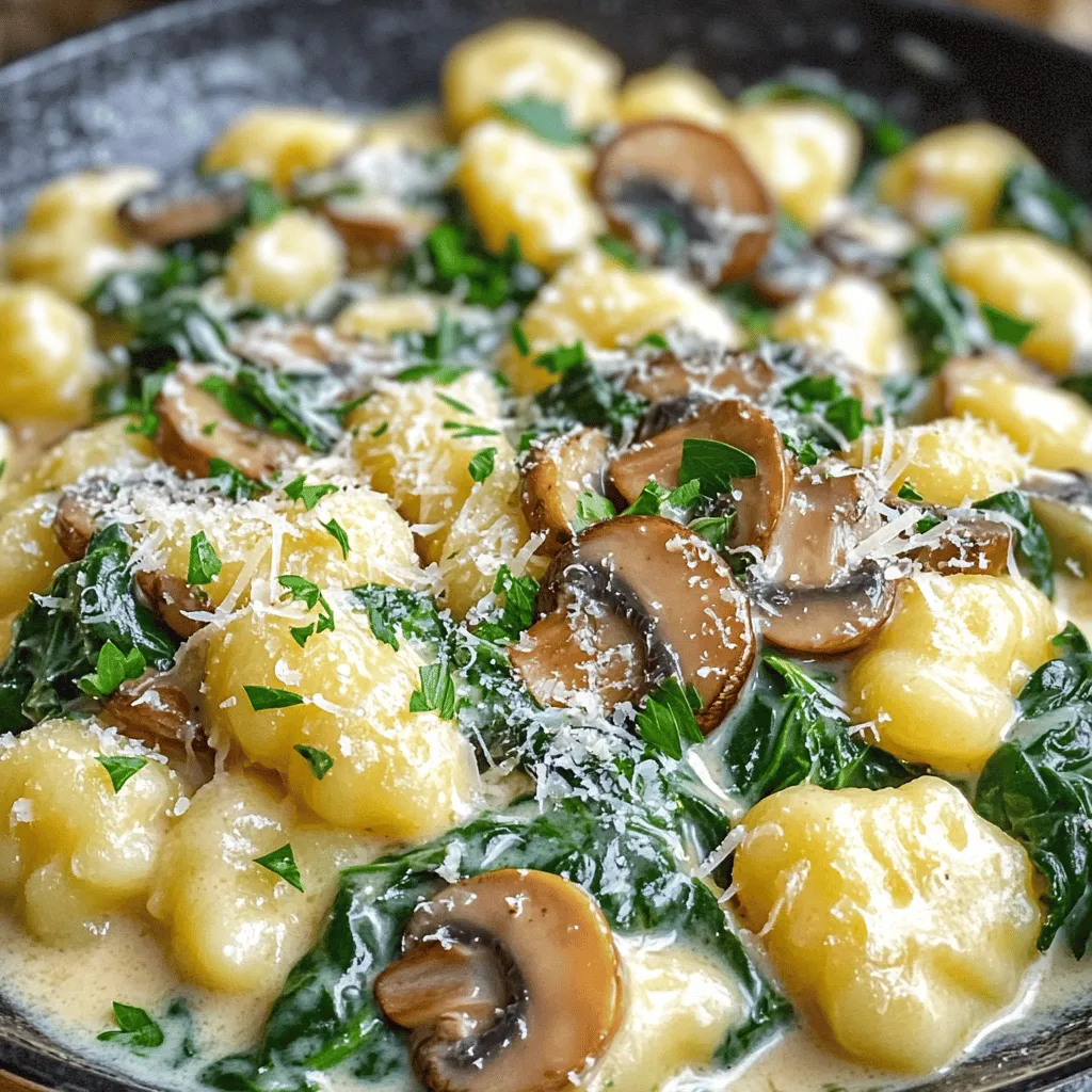 Creamy Mushroom Spinach Gnocchi 15 Minutes Delight