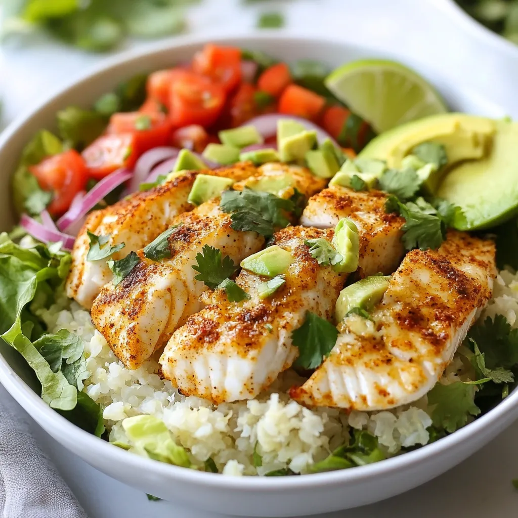 Low Carb Fish Taco Bowl Flavorful and Fresh Meal
