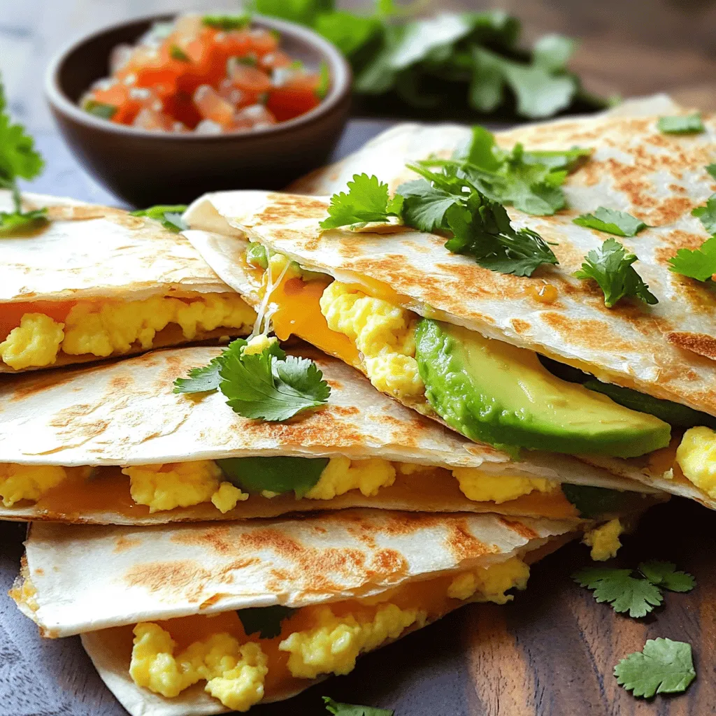 Avocado Egg Breakfast Quesadillas Simple and Quick Recipe