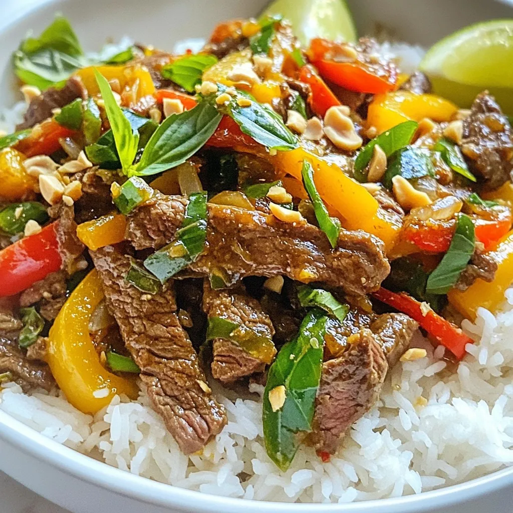Thai Basil Beef Stir-Fry Savory and Flavorful Meal
