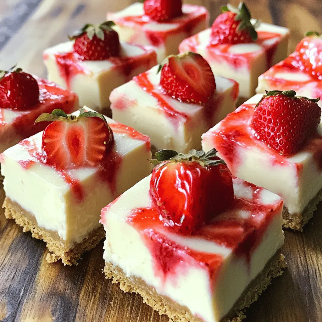 Strawberry Cheesecake Bars No Bake Easy Sweet Treat