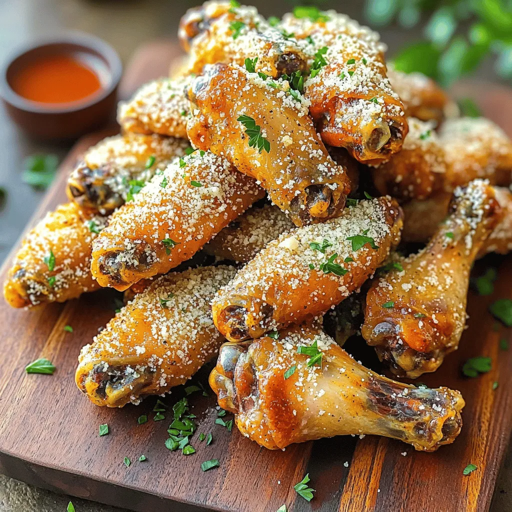 Air Fryer Garlic Parmesan Wings Crispy and Flavorful