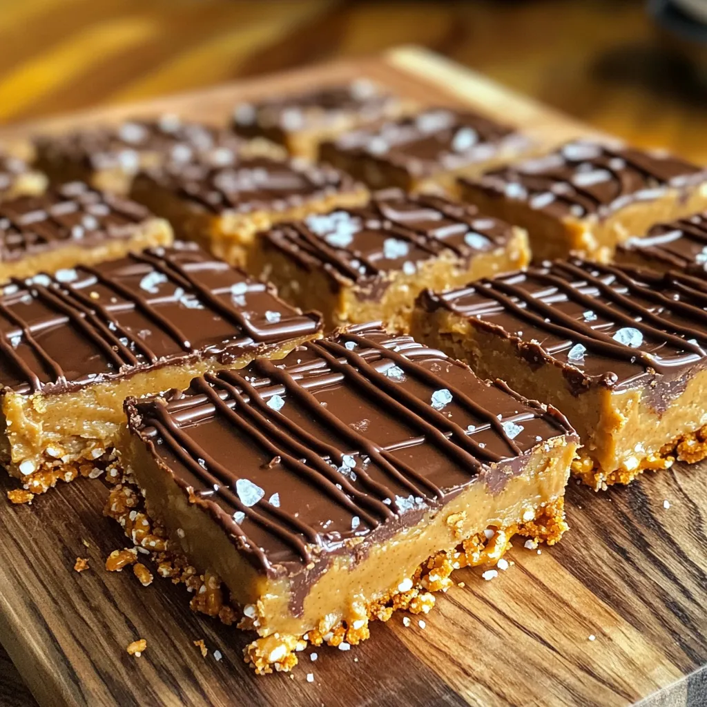 No Bake Peanut Butter Pretzel Bars Easy Treat Recipe