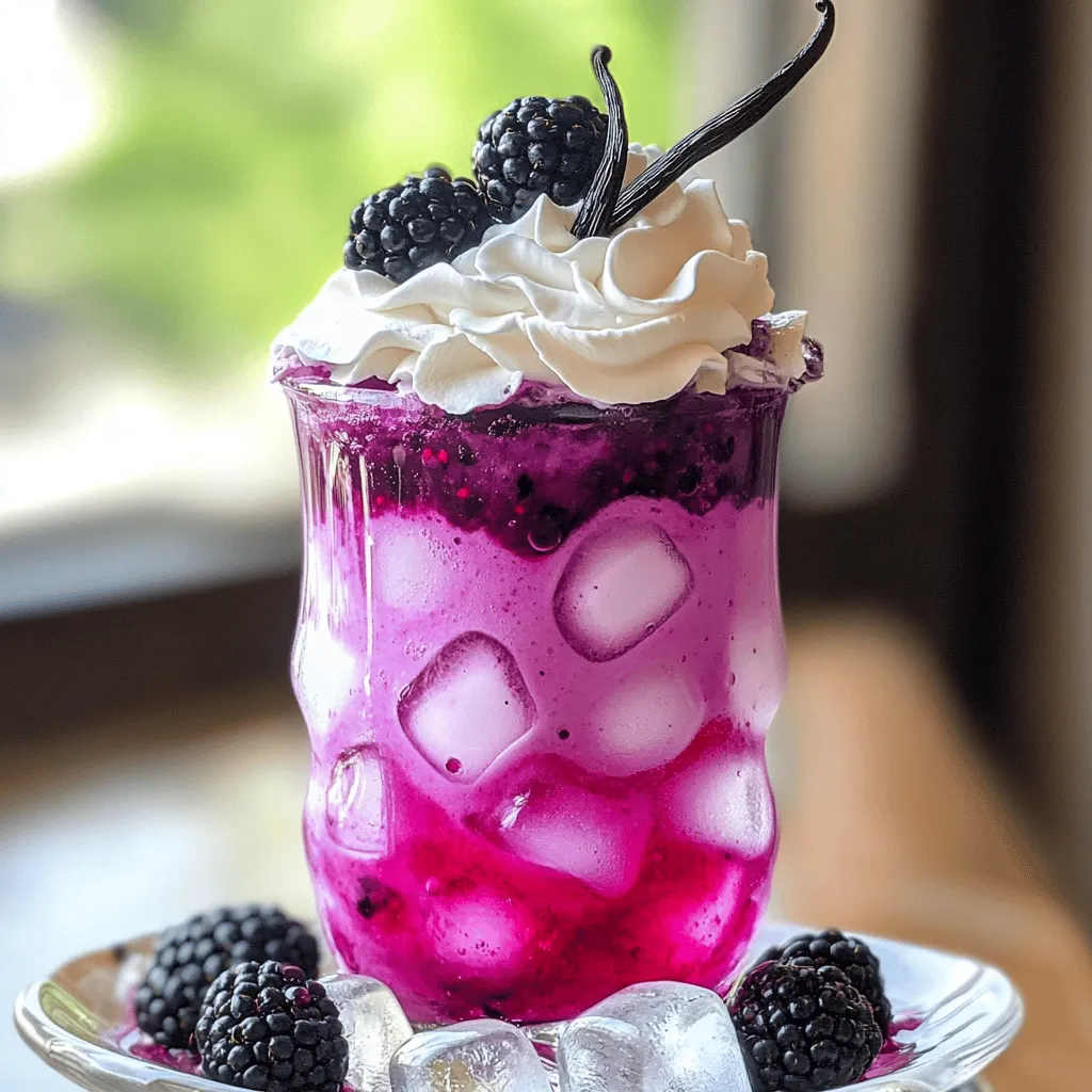 Blackberry Vanilla Cream Soda Refreshing Summer Drink
