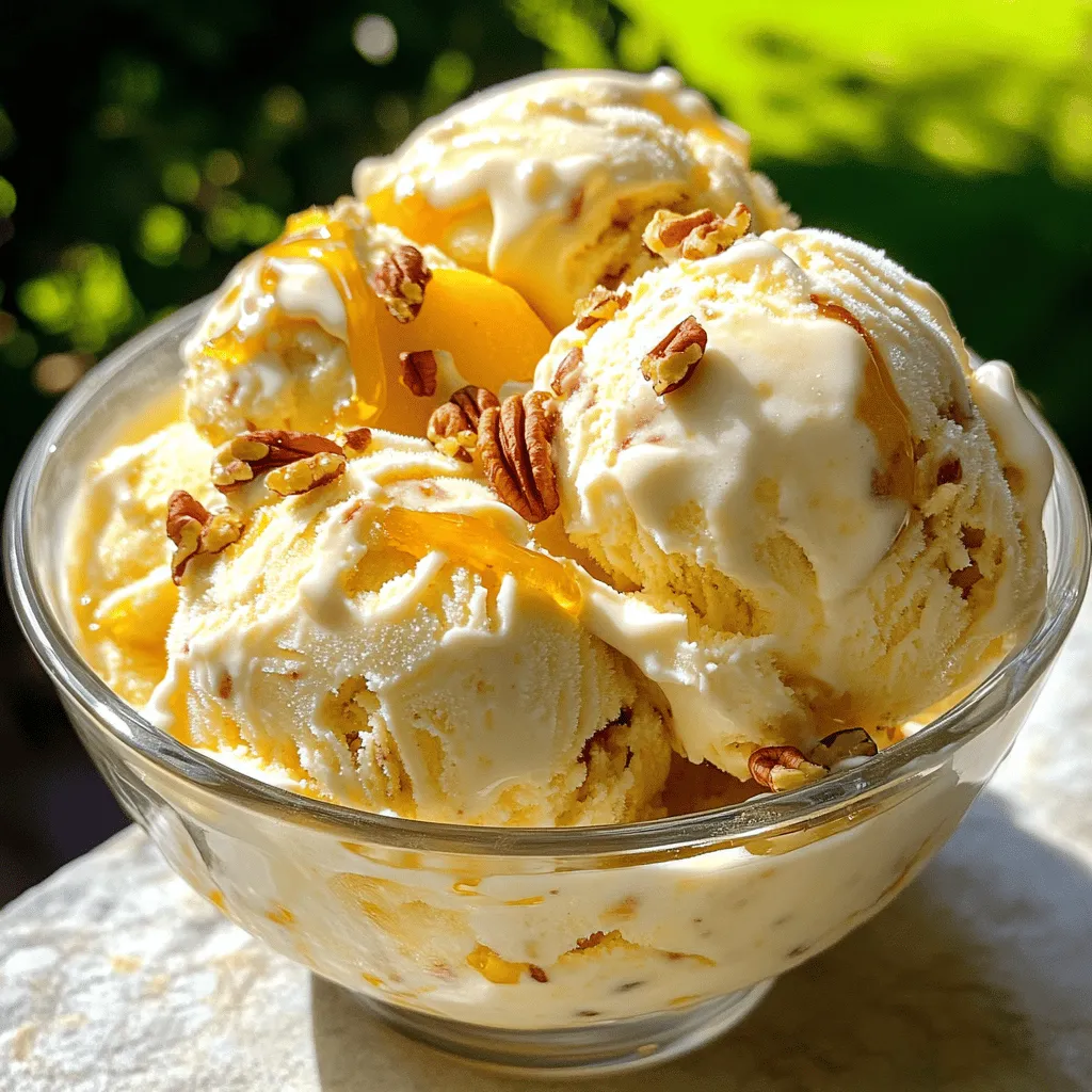 Homemade Peach Ice Cream Creamy and Refreshing Treat
