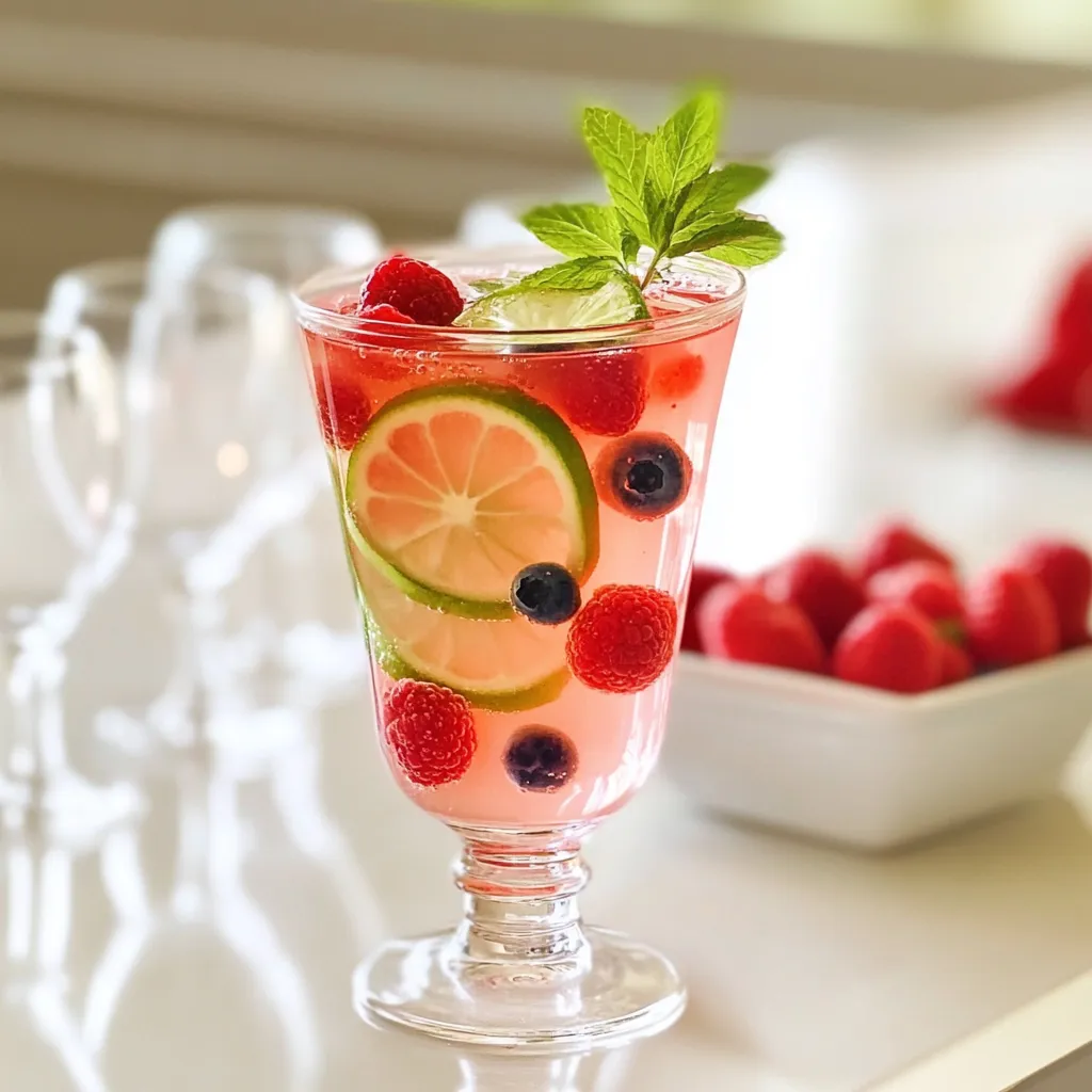 Mocktail Pink Punch Refreshing and Easy Recipe