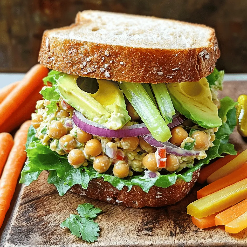 Vegan Chickpea Salad Sandwich Simple and Tasty Meal