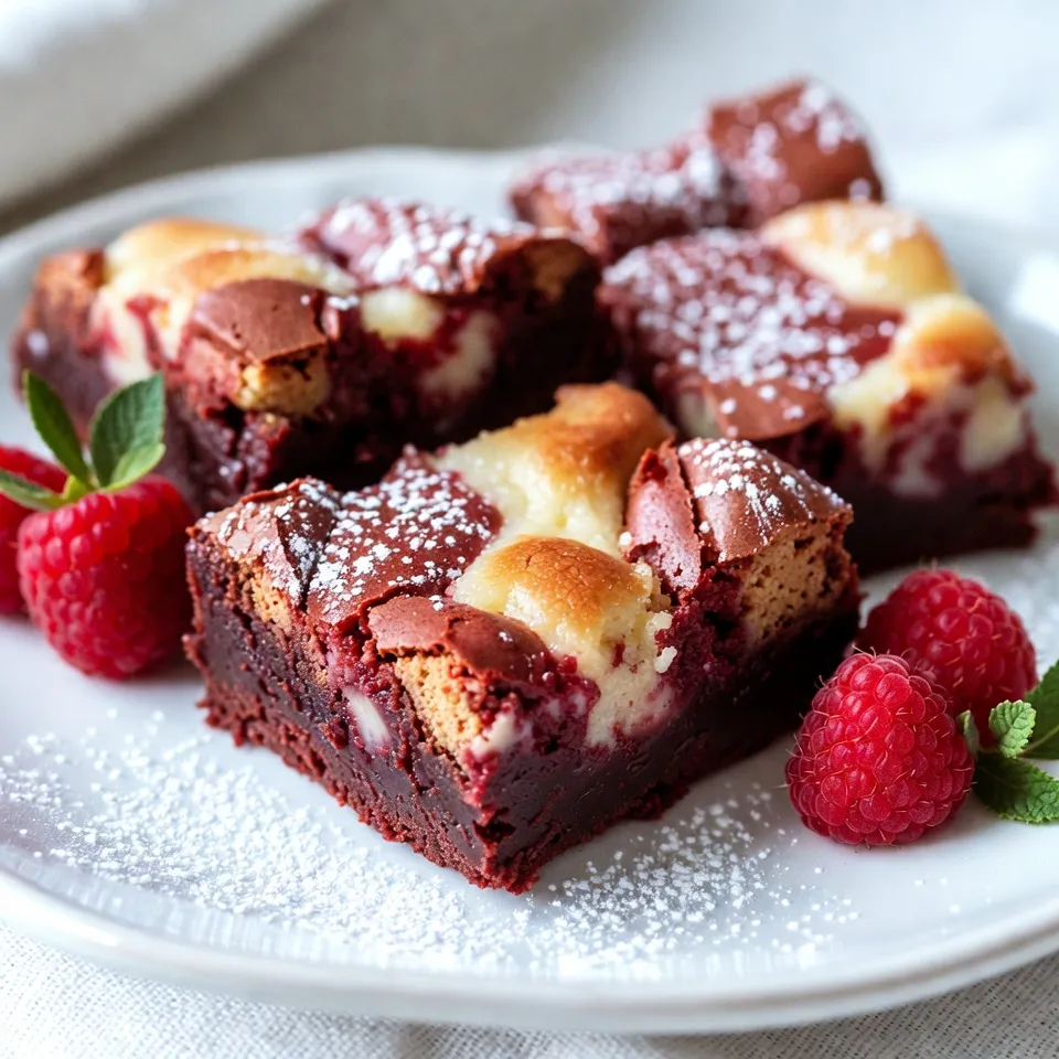 Red Velvet Cheesecake Brownies Delightful Sweet Treat