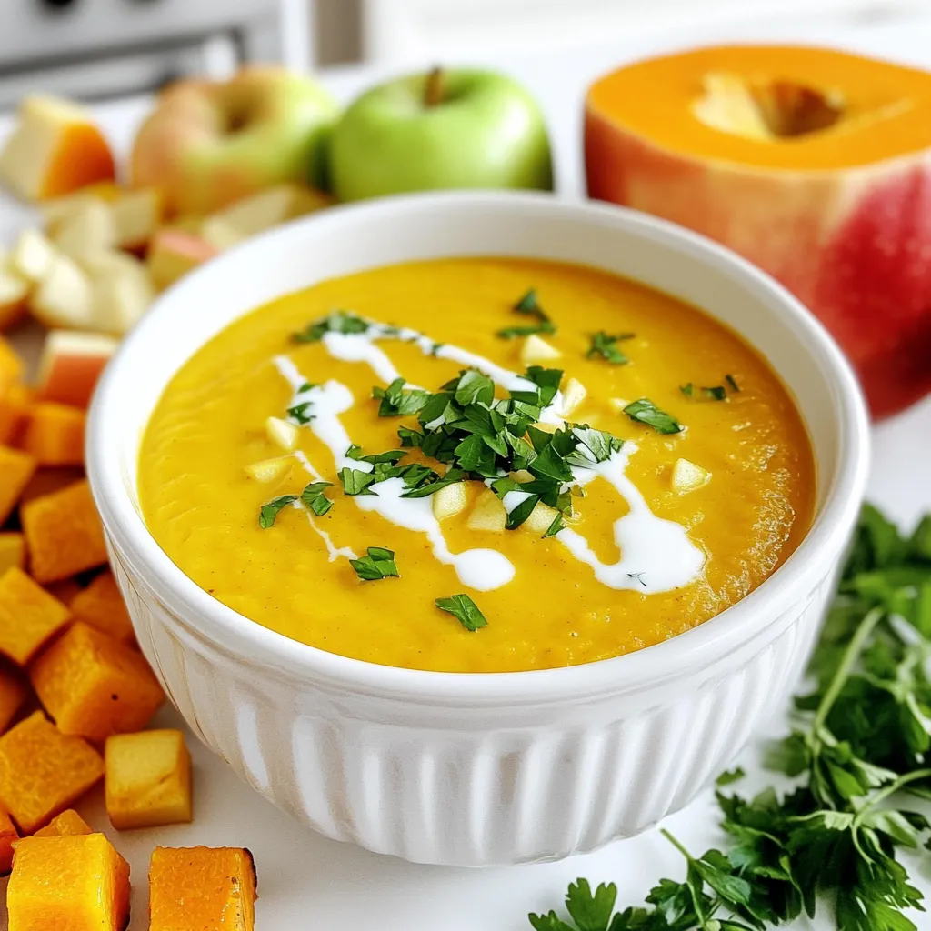 Roasted Butternut Squash Apple Soup Creamy Delight