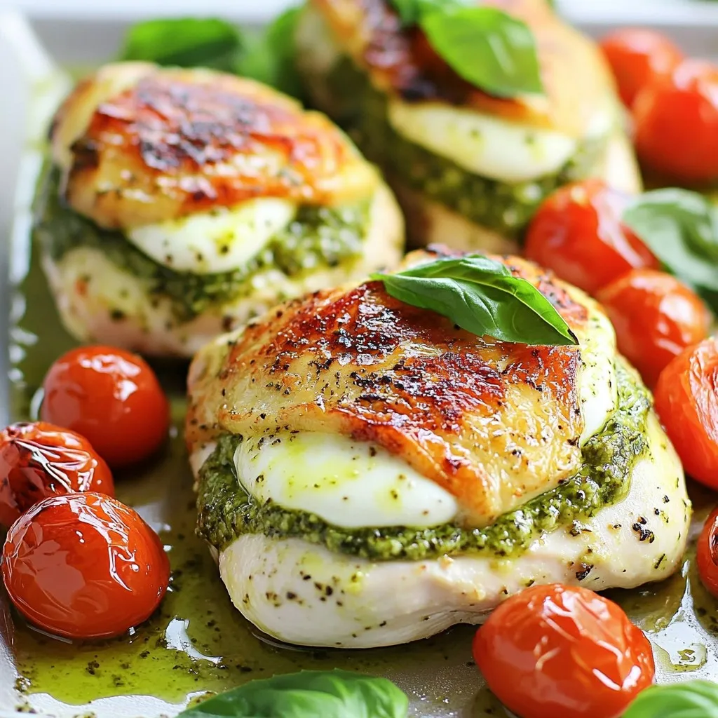 Pesto Mozzarella Stuffed Chicken Juicy Dinner Delight