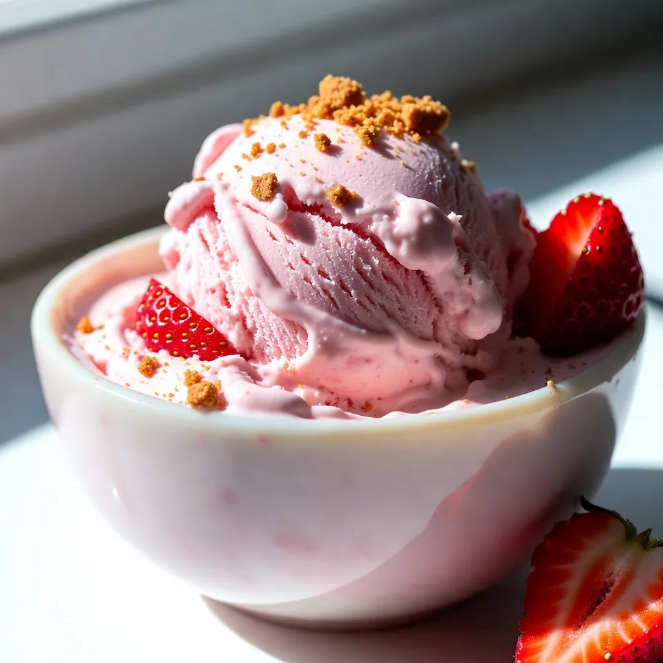 Strawberry Cheesecake Ice Cream Creamy Delight Recipe