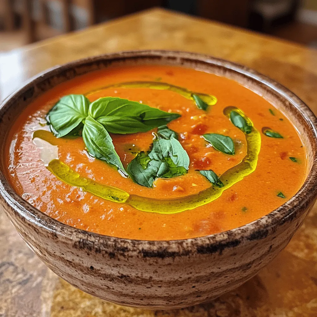 Homemade Tomato Basil Soup Easy and Flavorful Recipe