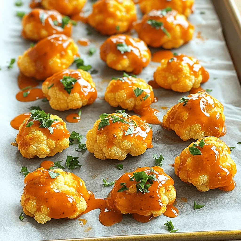 Buffalo Cauliflower Bites Tasty and Crispy Snack