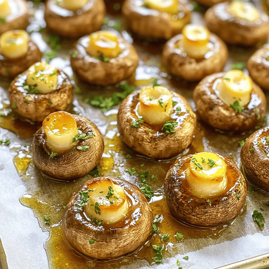 Honey Garlic Butter Roasted Mushrooms Delightful Side