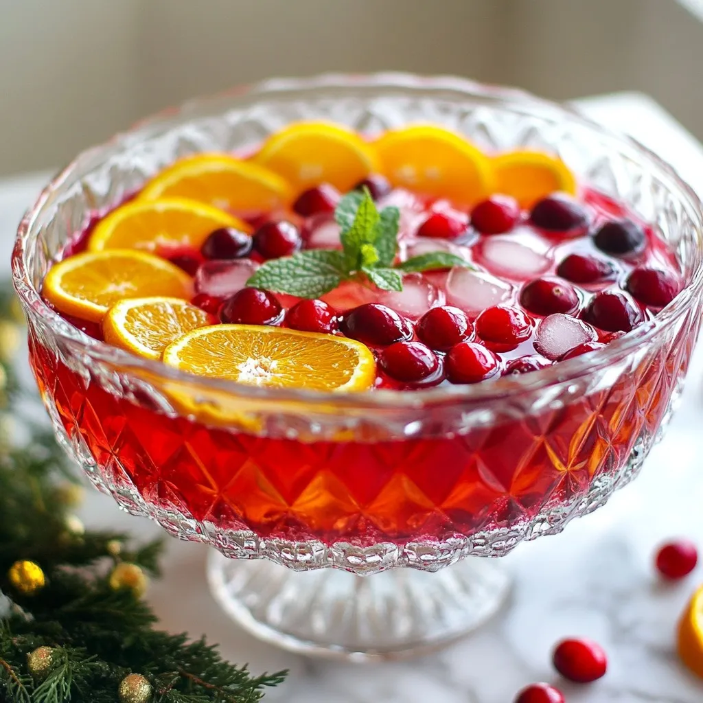 Sparkling Cranberry Punch Refreshing Holiday Drink