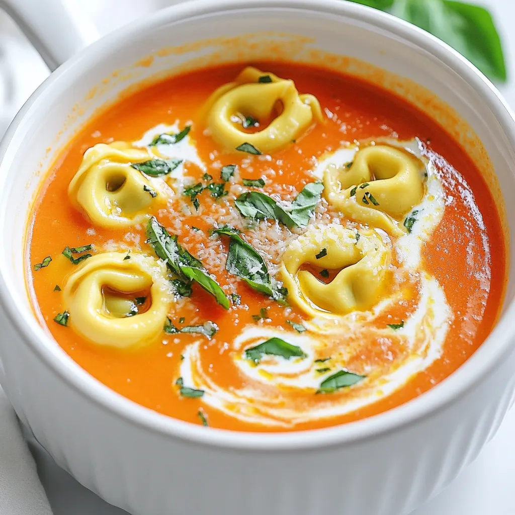 Creamy Tomato Basil Tortellini Soup Slow Cooker Delight