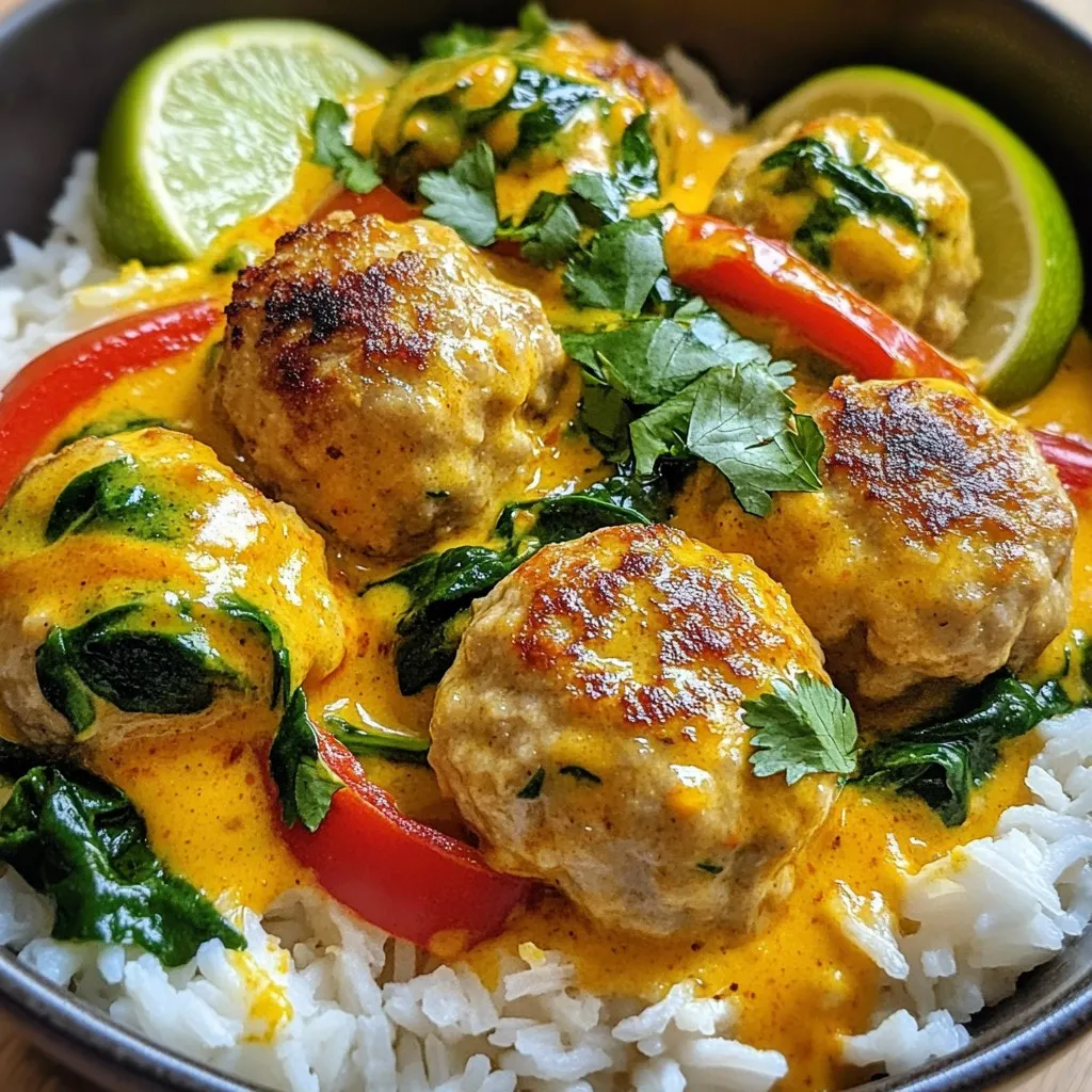 Thai Coconut Curry Meatballs Flavorful and Simple Dish