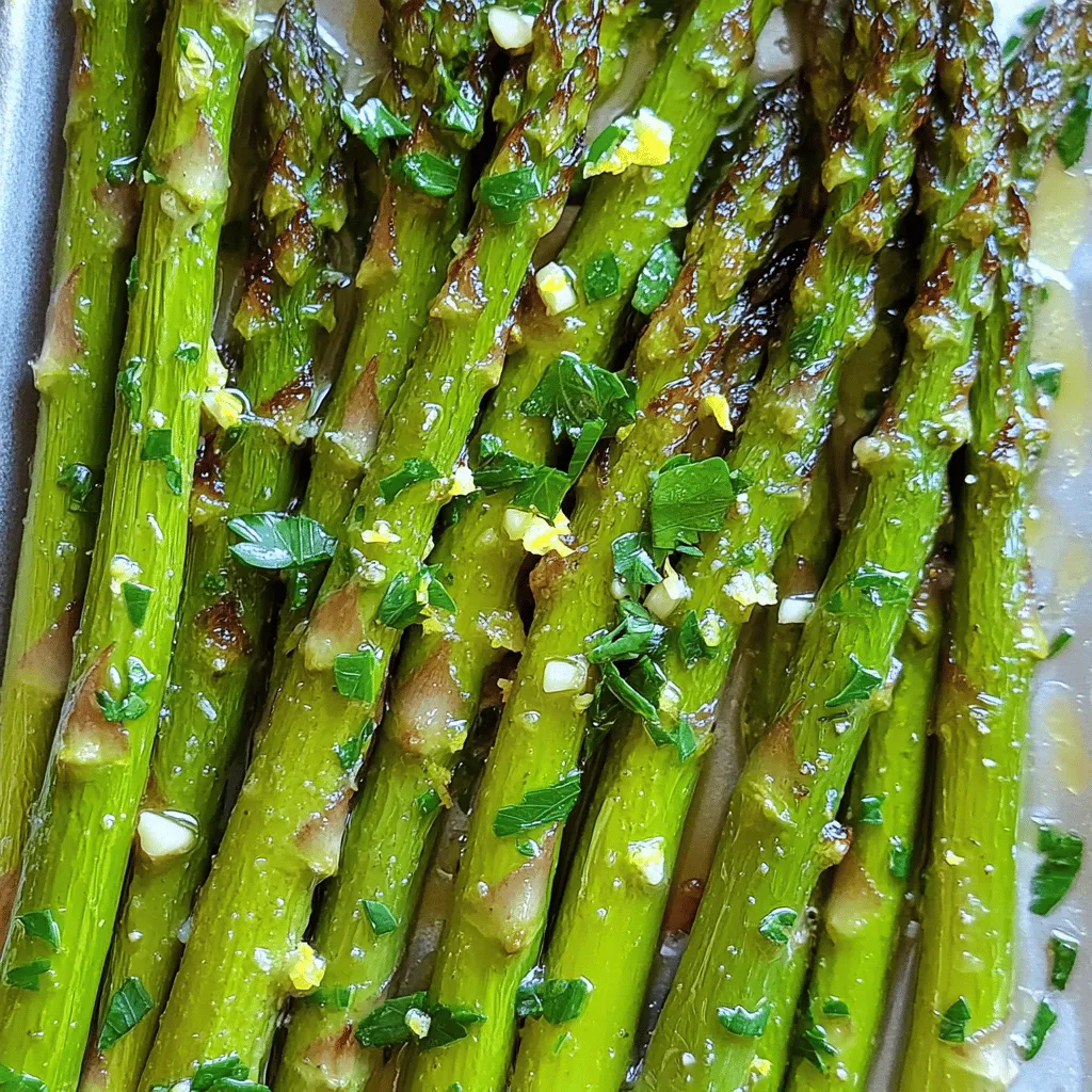Lemon Garlic Roasted Asparagus Tasty and Simple Dish