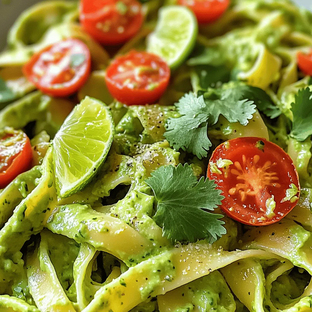 Creamy Avocado Cilantro Lime Pasta Delicious Delight