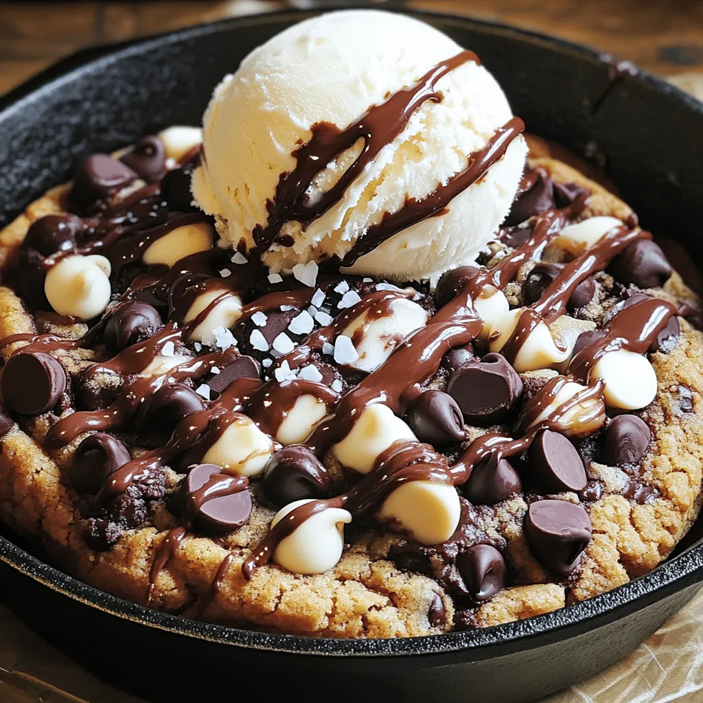 Triple Chocolate Chip Skillet Cookie Decadent Delight