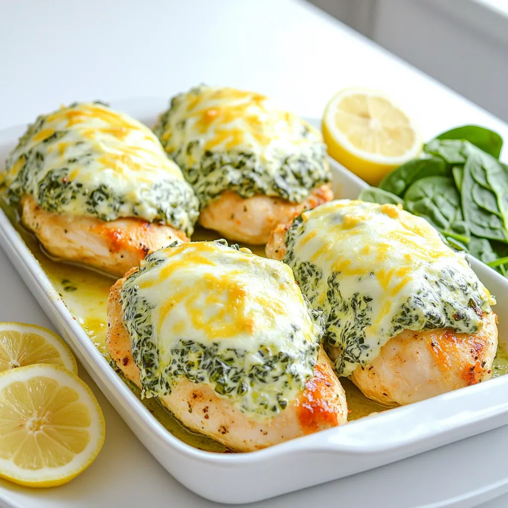 Three Ingredient Spinach Dip Chicken Simple and Tasty