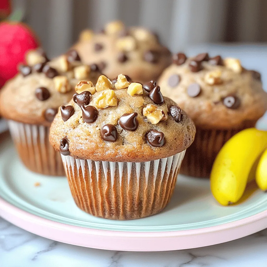 Chocolate Chip Banana Muffins Easy and Tasty Treat