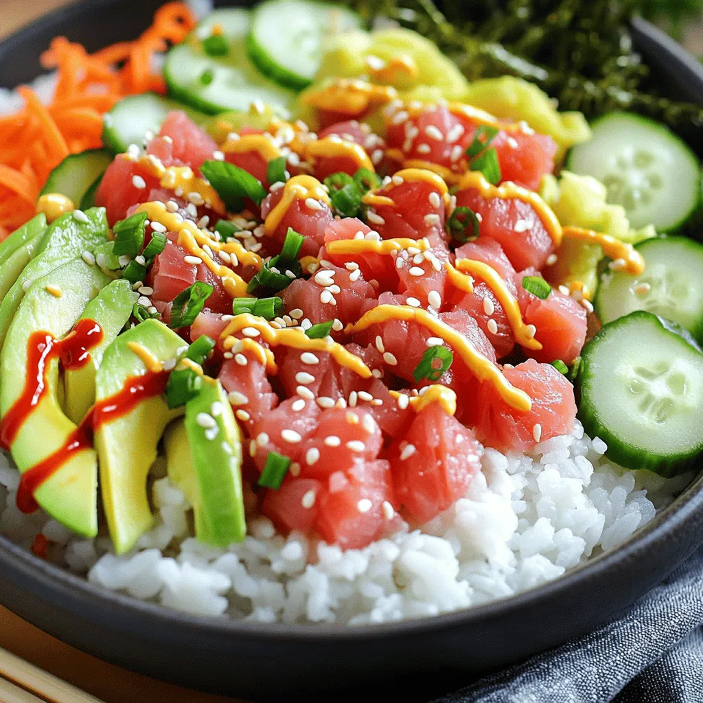 Spicy Tuna Sushi Bowls Flavorful Fresh Dish Delight