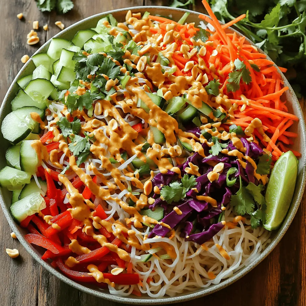Thai Peanut Noodle Salad Tasty and Nourishing Dish