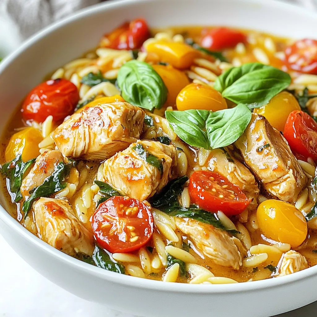 Chicken Orzo Skillet Simple and Tasty Recipe
