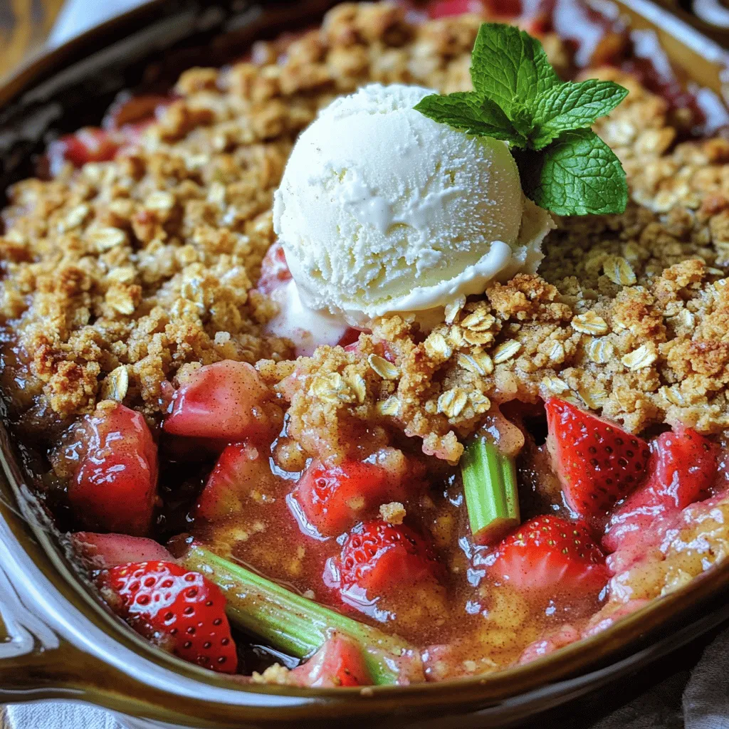 Strawberry Rhubarb Crisp Simple and Delicious Recipe