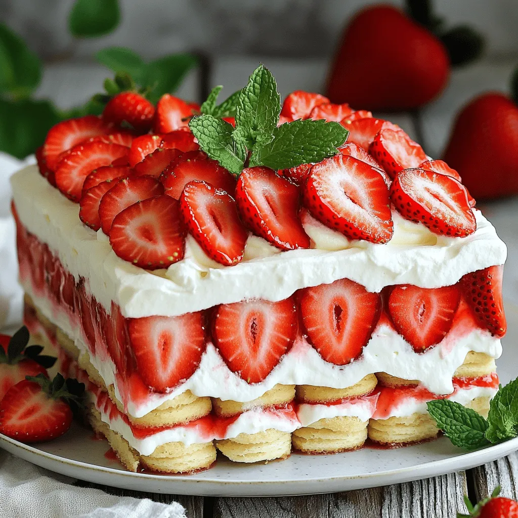 Strawberry Shortcake Icebox Cake Delightful Treat