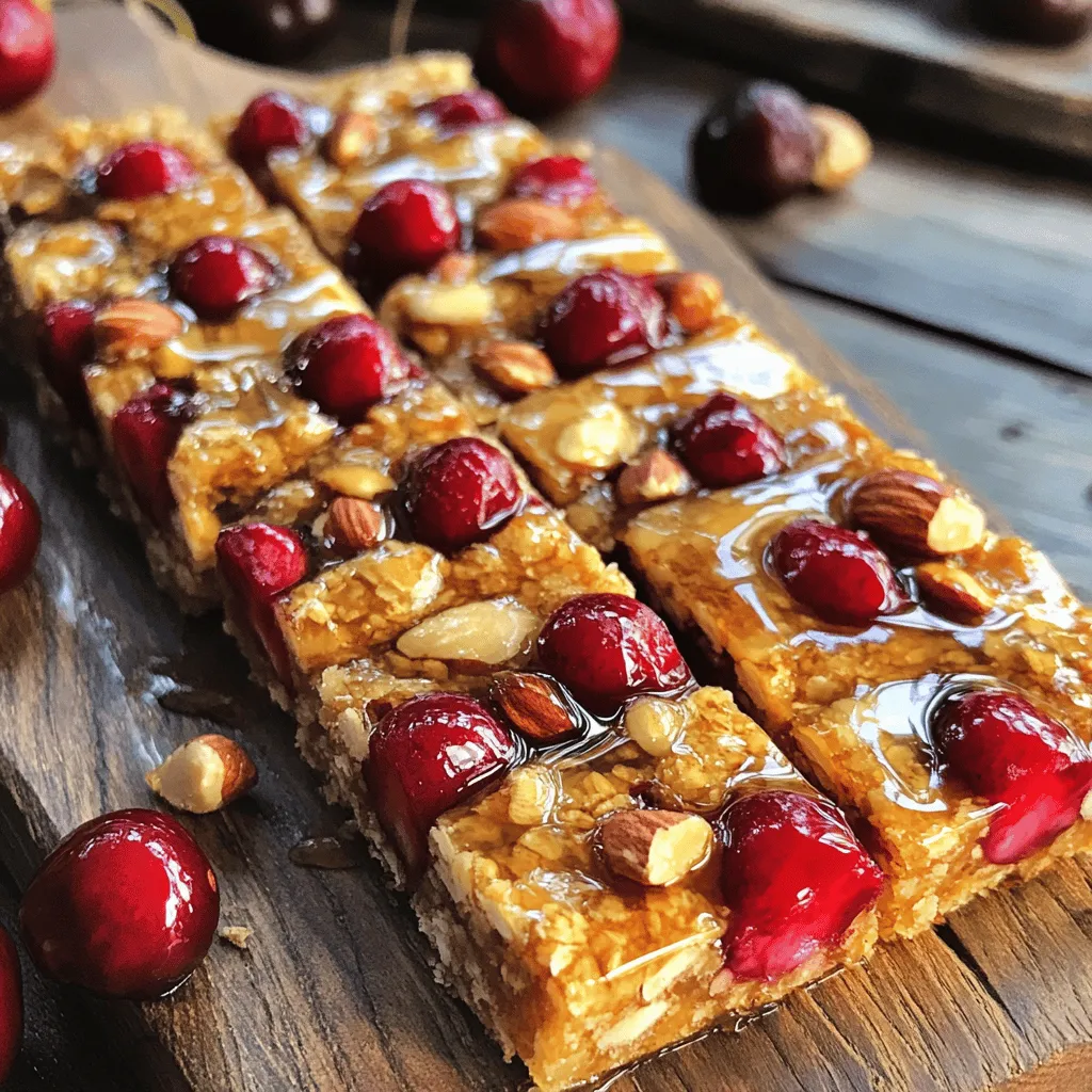 Cherry Nut Energy Bars Quick and Easy Recipe