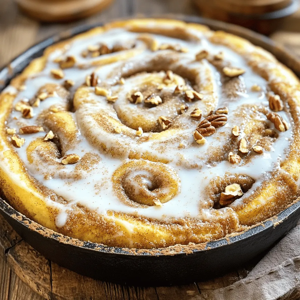 Giant Cinnamon Roll Skillet Cake Decadent and Easy Recipe