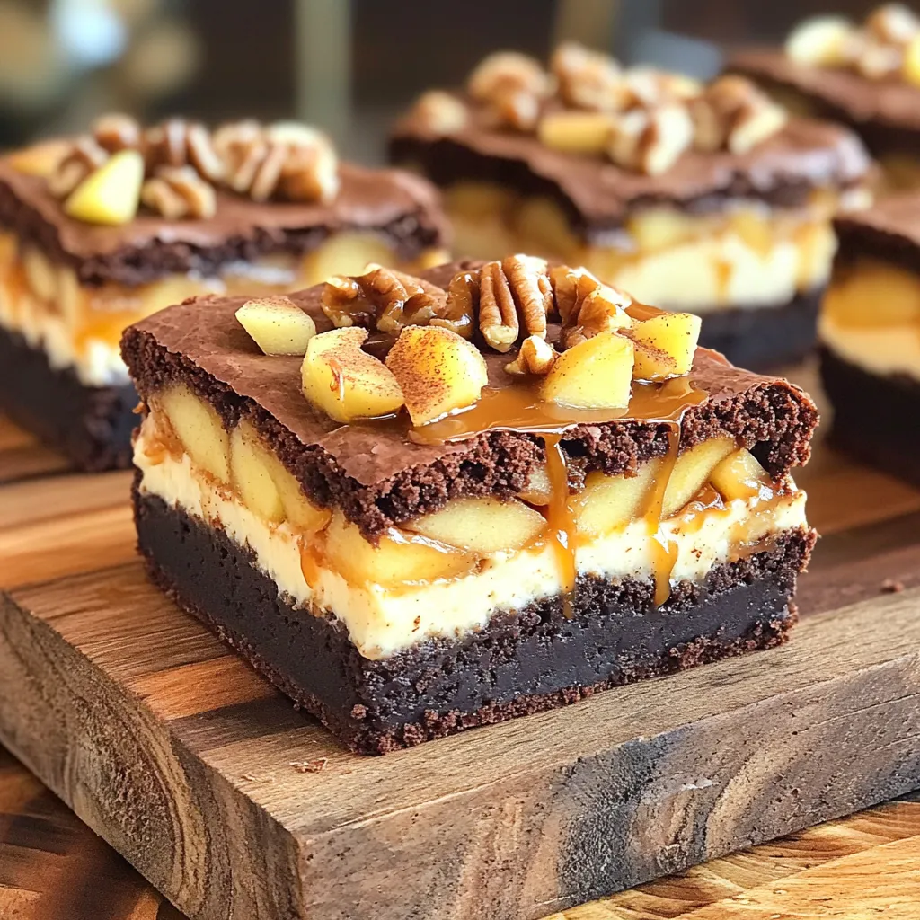 Caramel Apple Cheesecake Brownies Delightful Treat