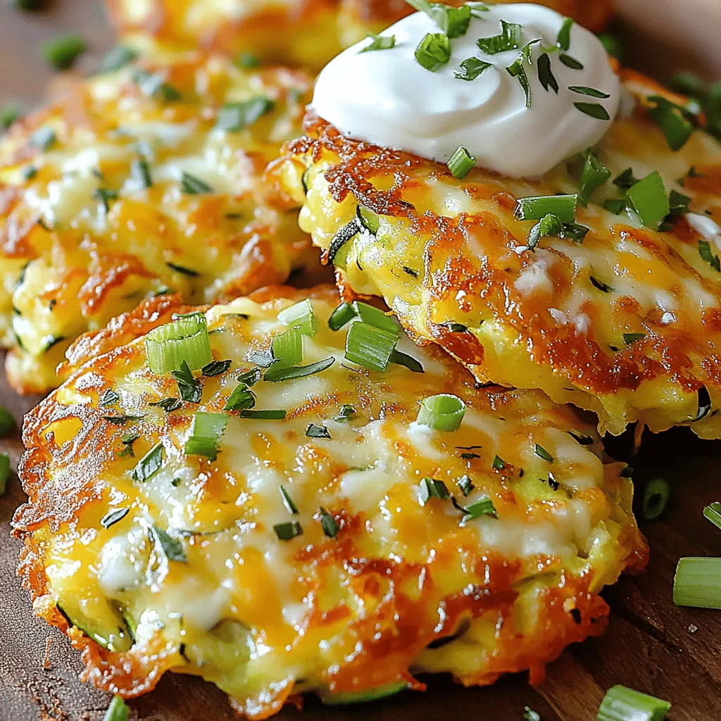 Savory Cheesy Zucchini Fritters Crispy and Delicious