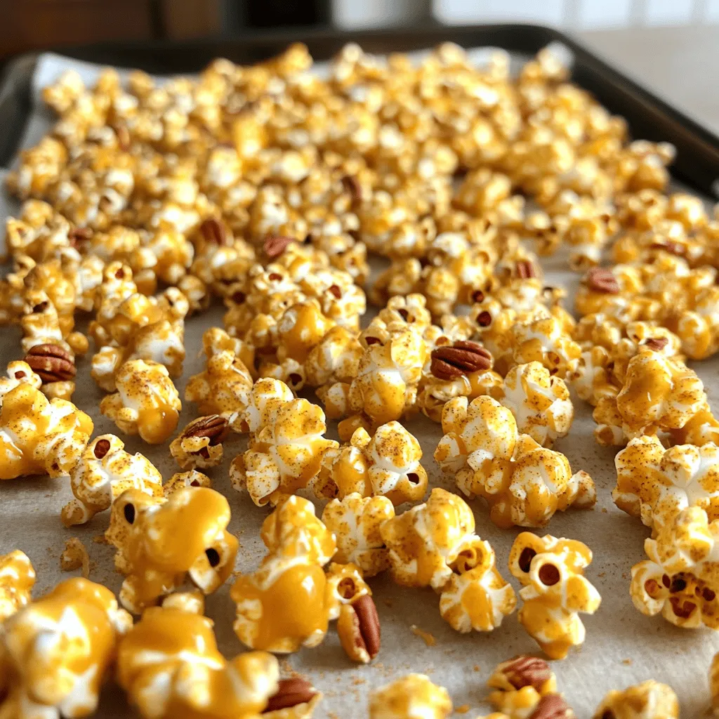 Caramel Pumpkin Spice Popcorn Irresistible Fall Treat