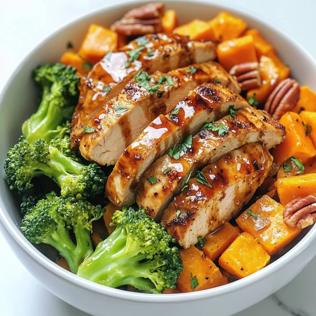Maple Dijon Chicken Sweet Potato Bowl Delight
