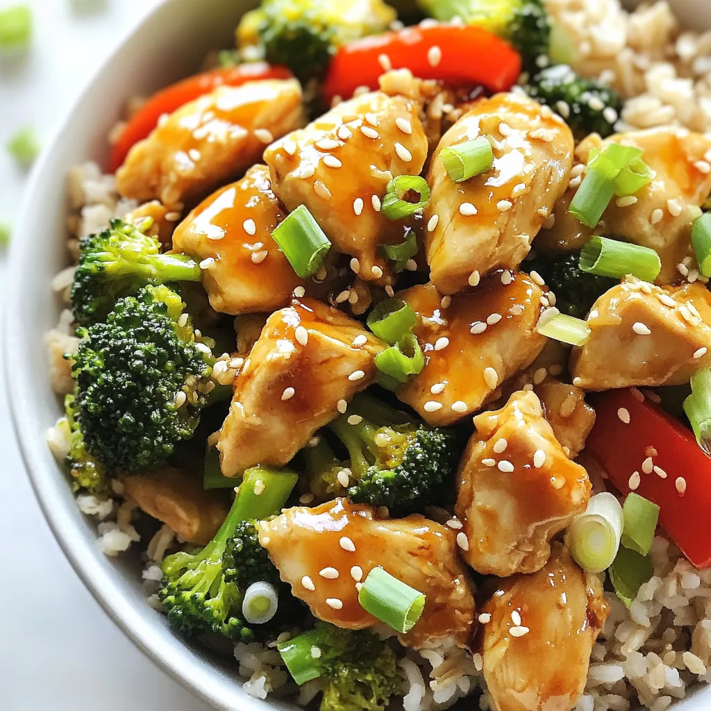 Healthy Sesame Chicken Bowl with Flavorful Veggies