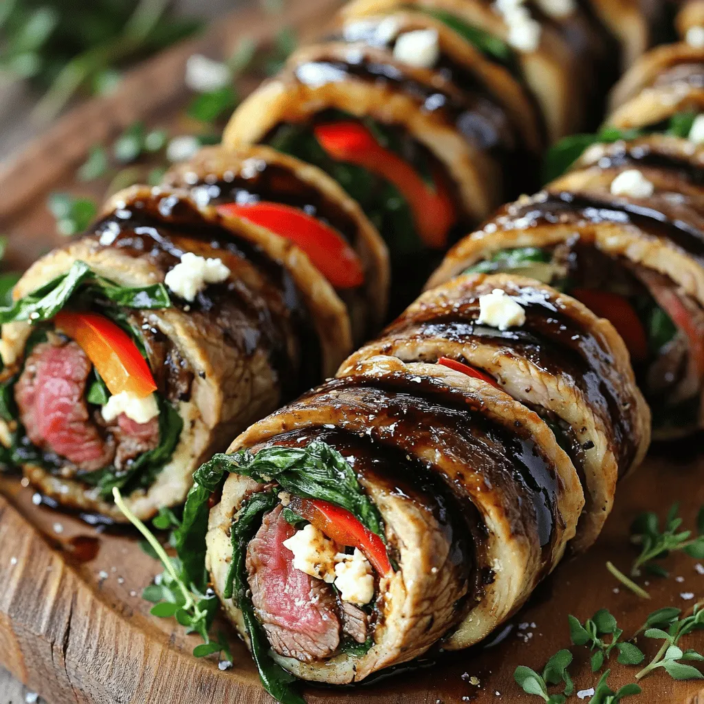 Balsamic Glazed Steak Rolls Flavorful and Simple Dish