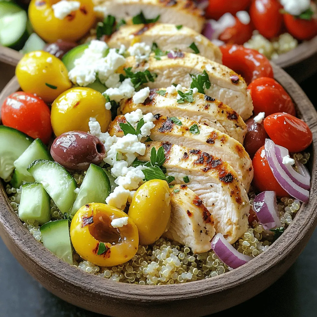 Healthy Greek Chicken Bowls Packed with Flavorful Freshness