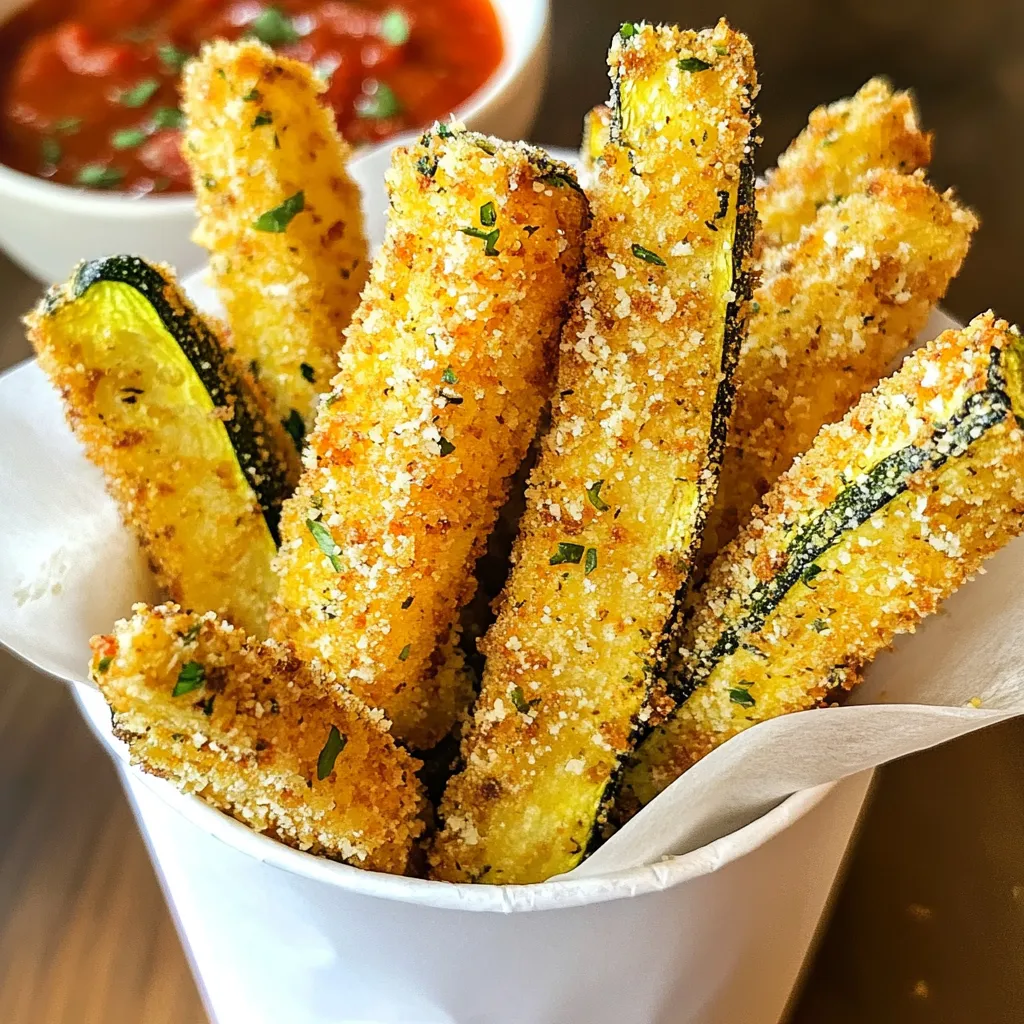 Baked Parmesan Zucchini Fries Crispy and Tasty Snack