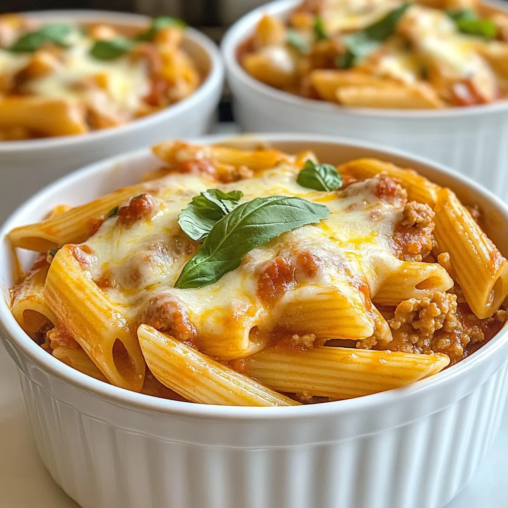Cheesy Ground Turkey Pasta Quick and Simple Recipe