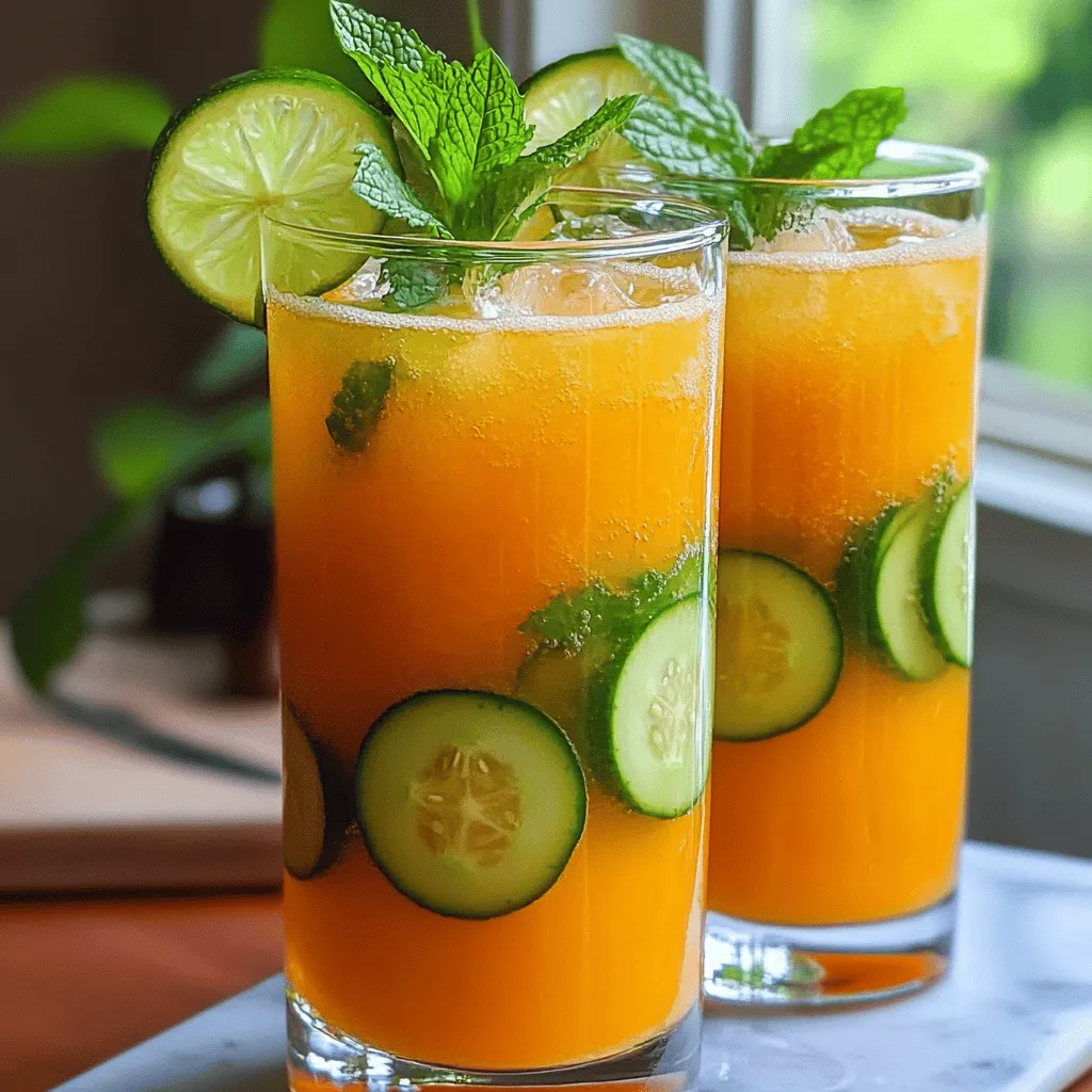 Cantaloupe Cucumber Agua Fresca Refreshing Summer Drink
