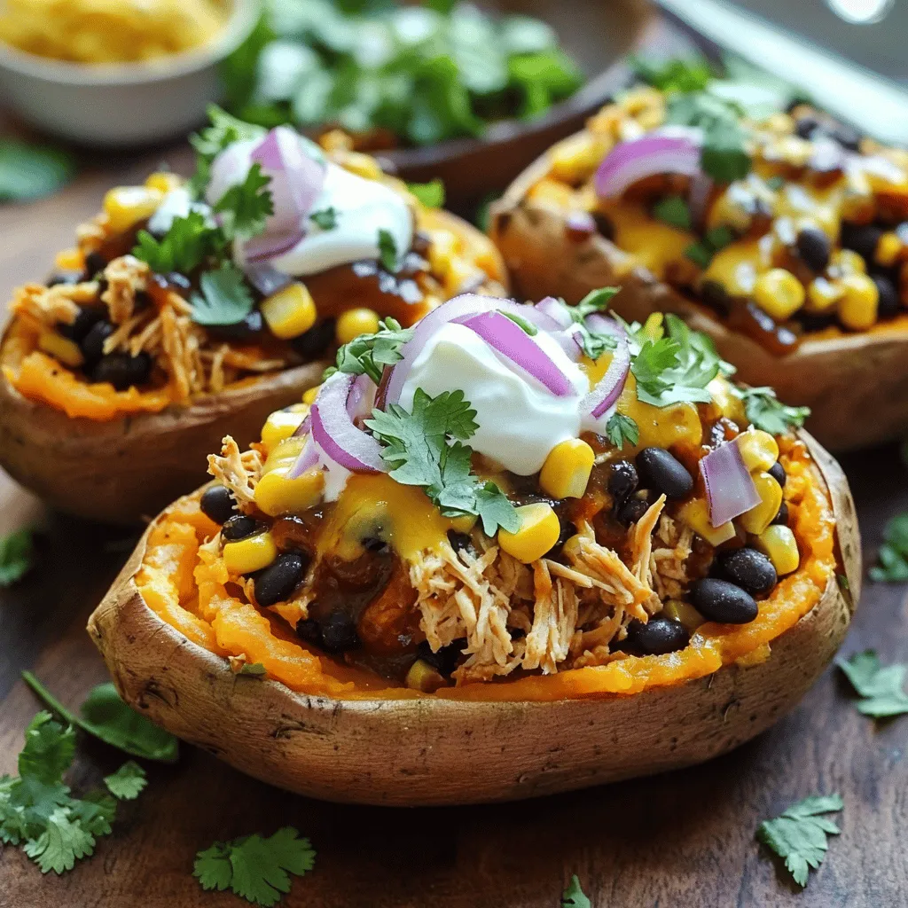BBQ Chicken Stuffed Sweet Potatoes Easy and Tasty Meal