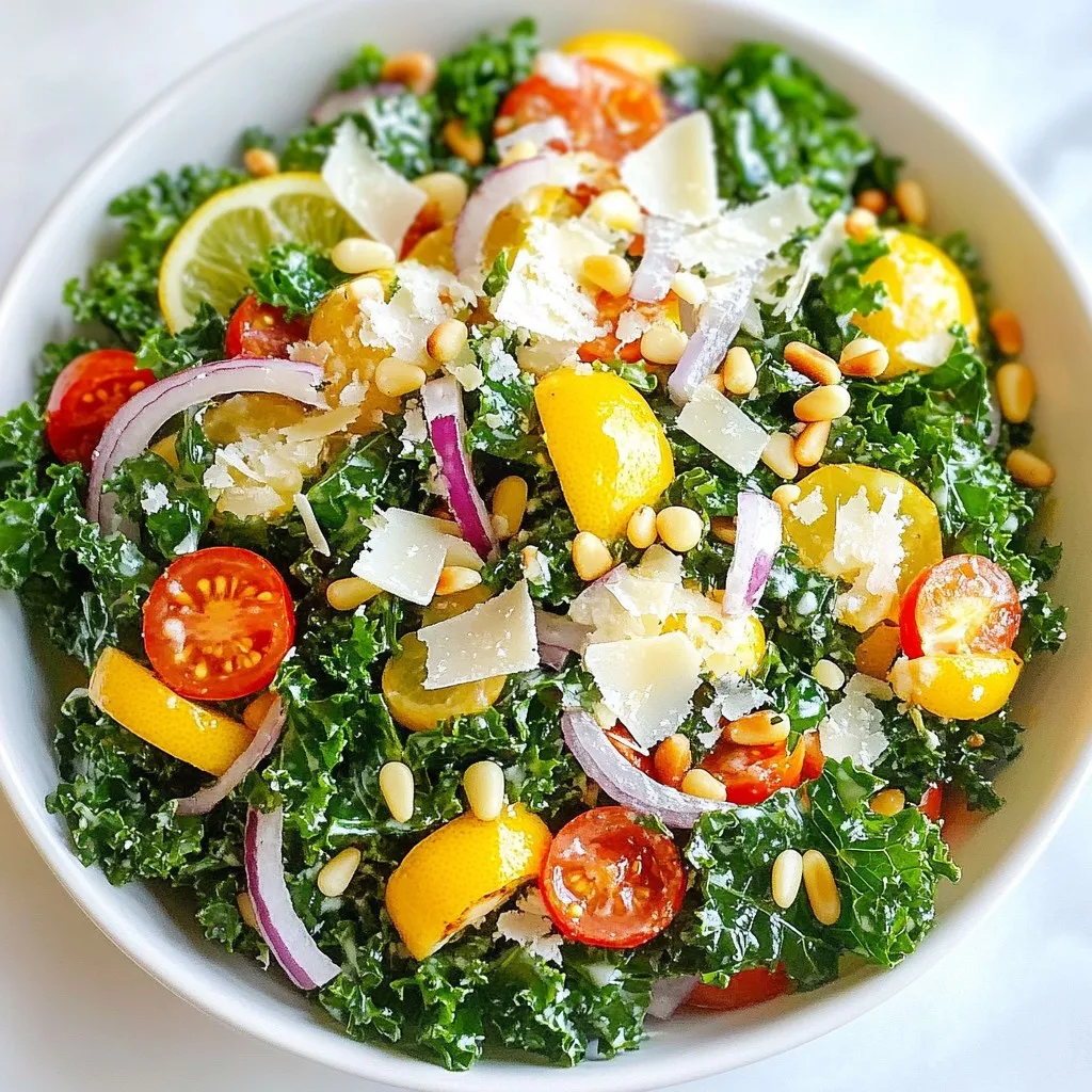 Lemon Parmesan Kale Salad Fresh and Flavorful Mix